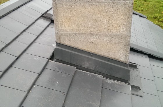 Chimney instalation in Minster roof tiles