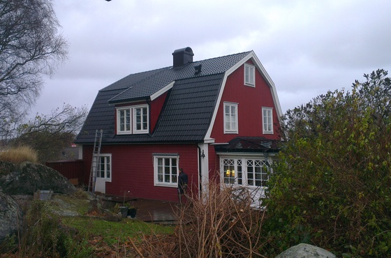 Black concreet roofs