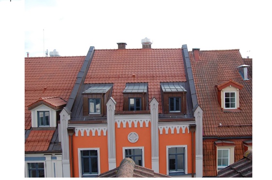 Tiling and copper roof in Vecrīga (Old Town of Riga)